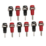 J.40003 2mm Banana Jack Socket Adapter Panel Mount Binding Post with Inner Spring Sheet Black and Red