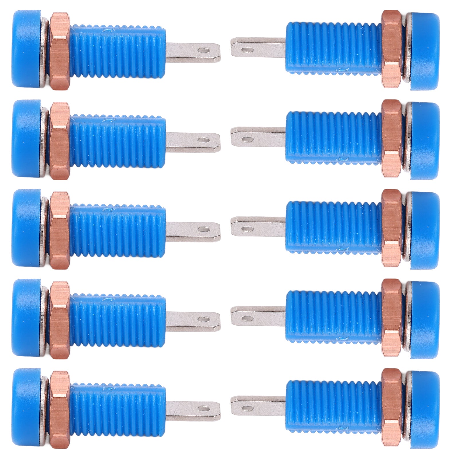 10pcs 4mm Banana Jack Socket Mount Binding Post Connector Adapter Panel for Electronic InstrumentBlue