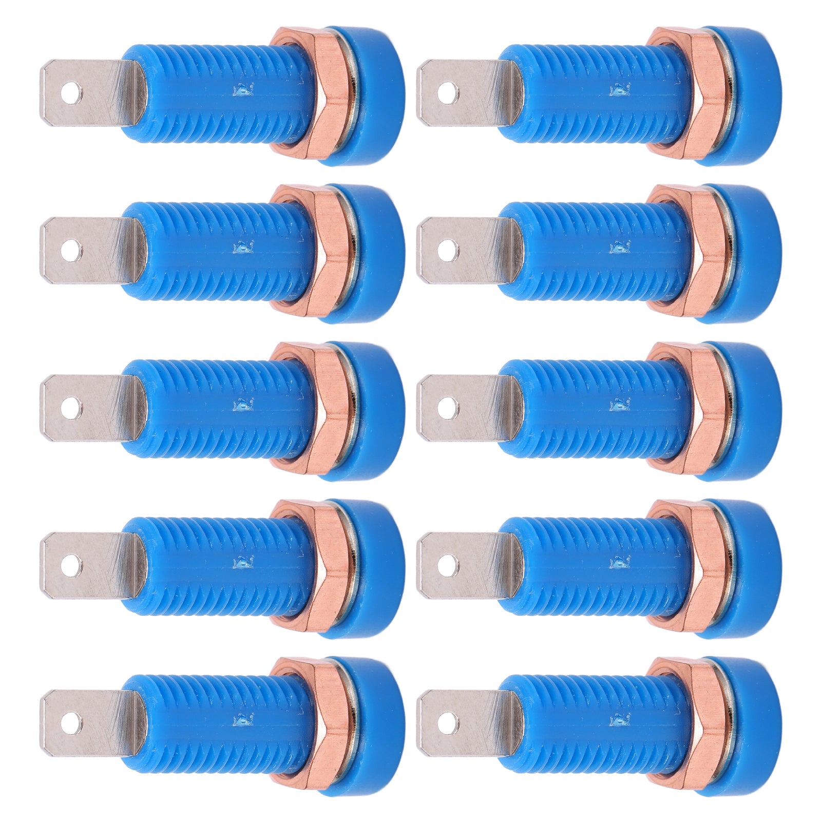 10pcs 4mm Banana Jack Socket Mount Binding Post Connector Adapter Panel for Electronic InstrumentBlue