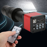 48MP USB Dual Output High Definition Industrial Microscope Camera with 180X Lens InstrumentUS Plug 100-240V