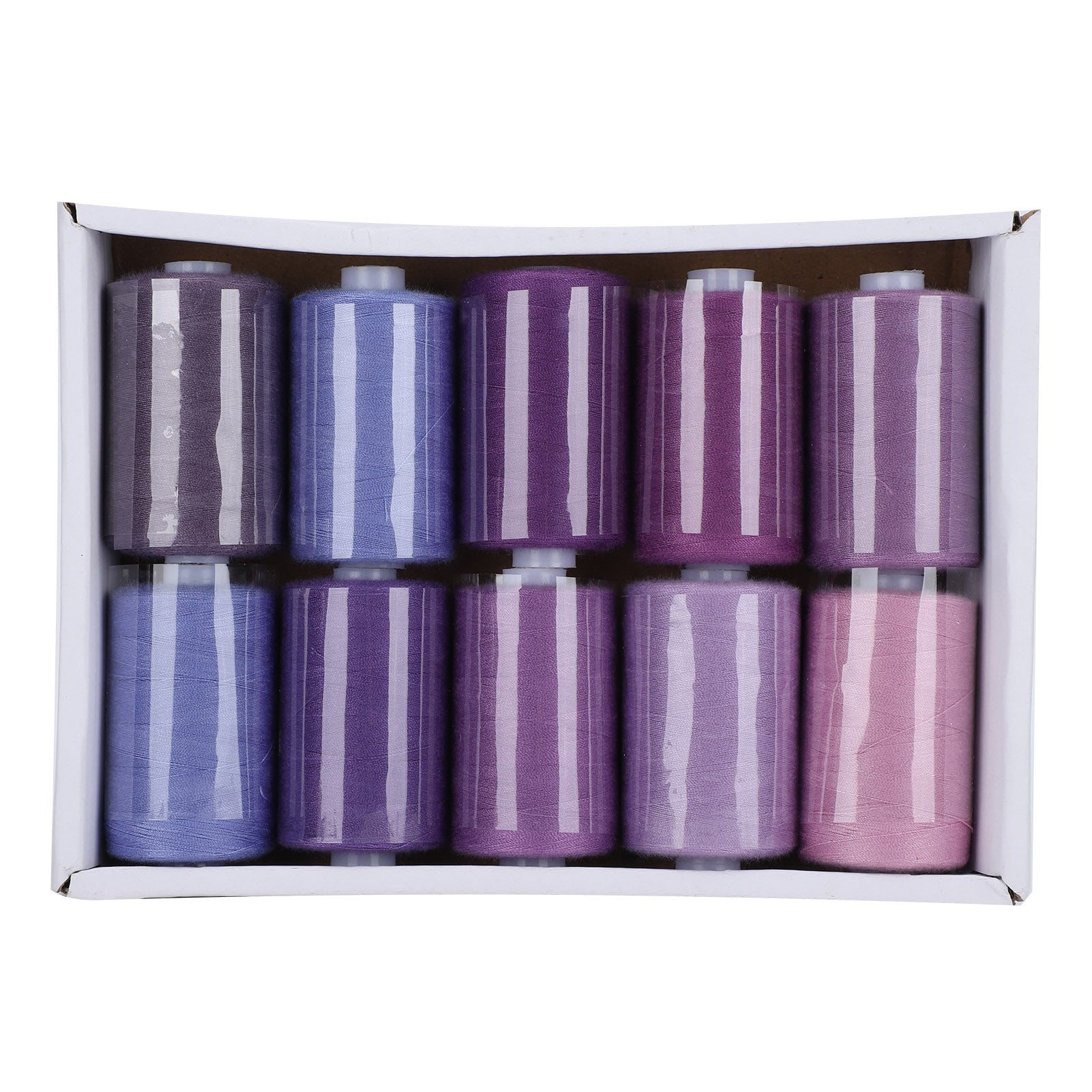 10 Rolls Sewing Thread Set Household Pagoda Threads DIY Accessories 300 Yards 402Purple