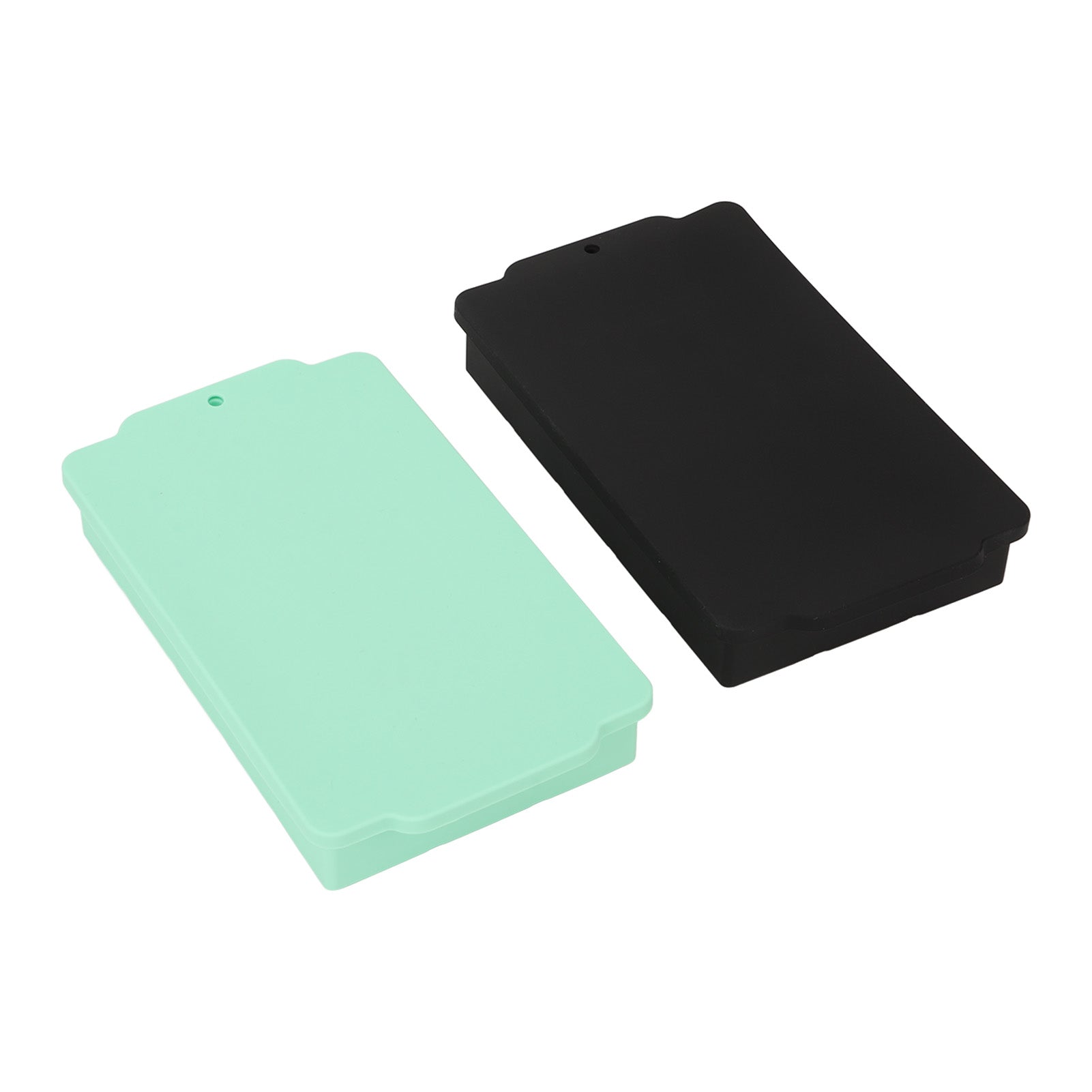 2Pcs Ice Cube Trays Silicone Soft Safe Easy Release Ice Mold with Removable Lid for Home Bar