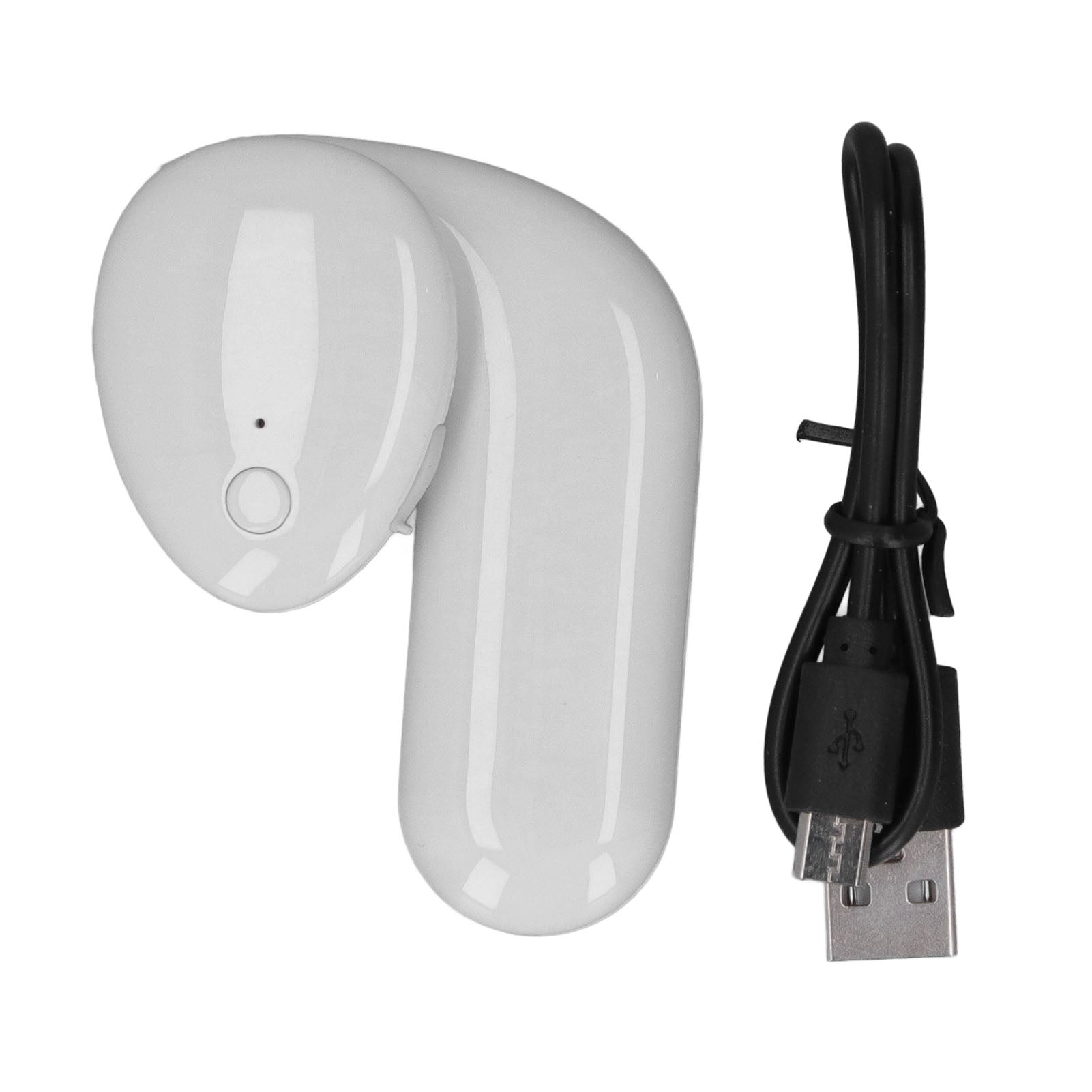 Electric Heated Ear Warmer Three Level Temperature Control Adjustable Angle USB Heated Earmuffs for Outdoor Work White