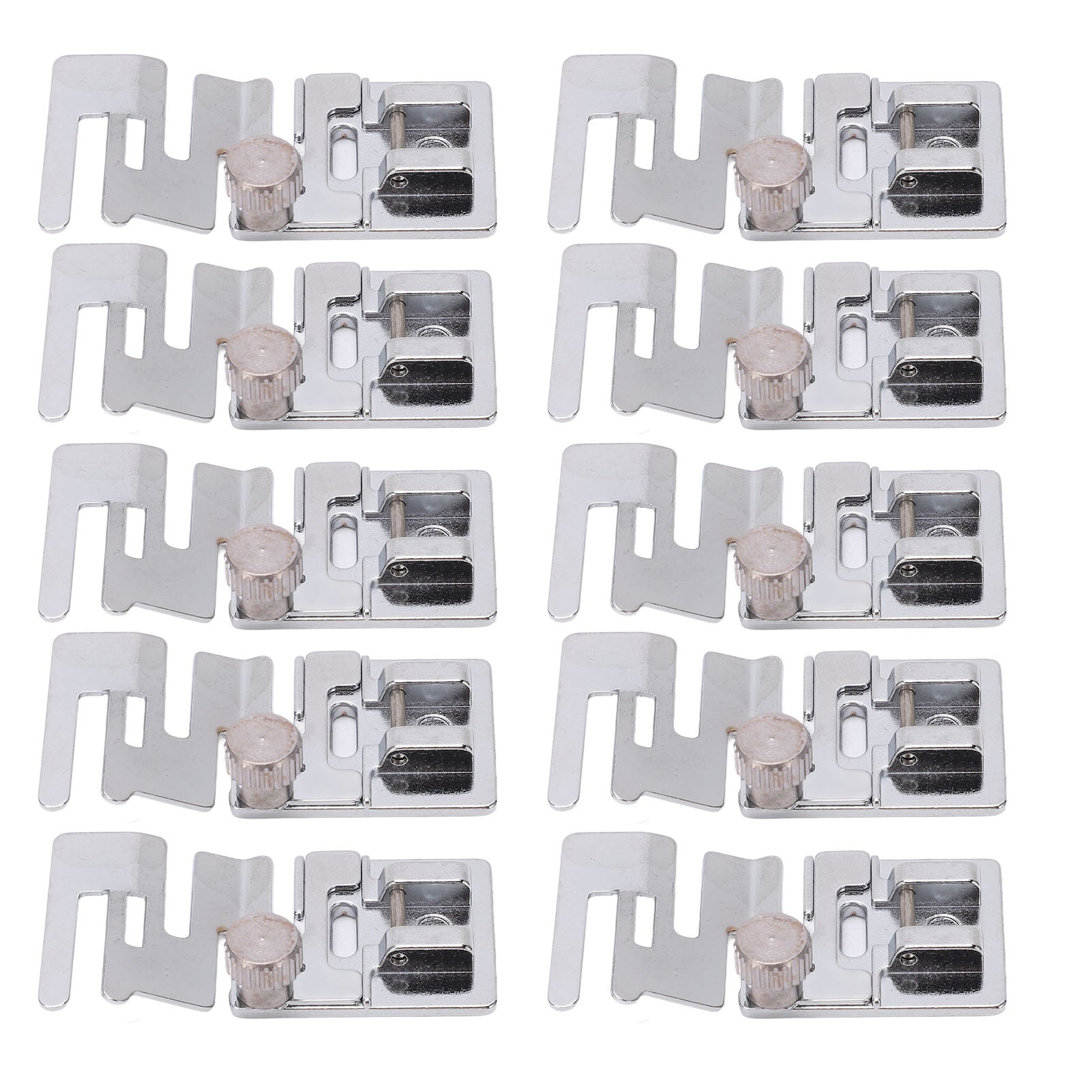 10Pcs Elastic Cord Presser Foot Stainless Steel Rustproof Accurate Size Stretch Presser Foot for Sewing Machine