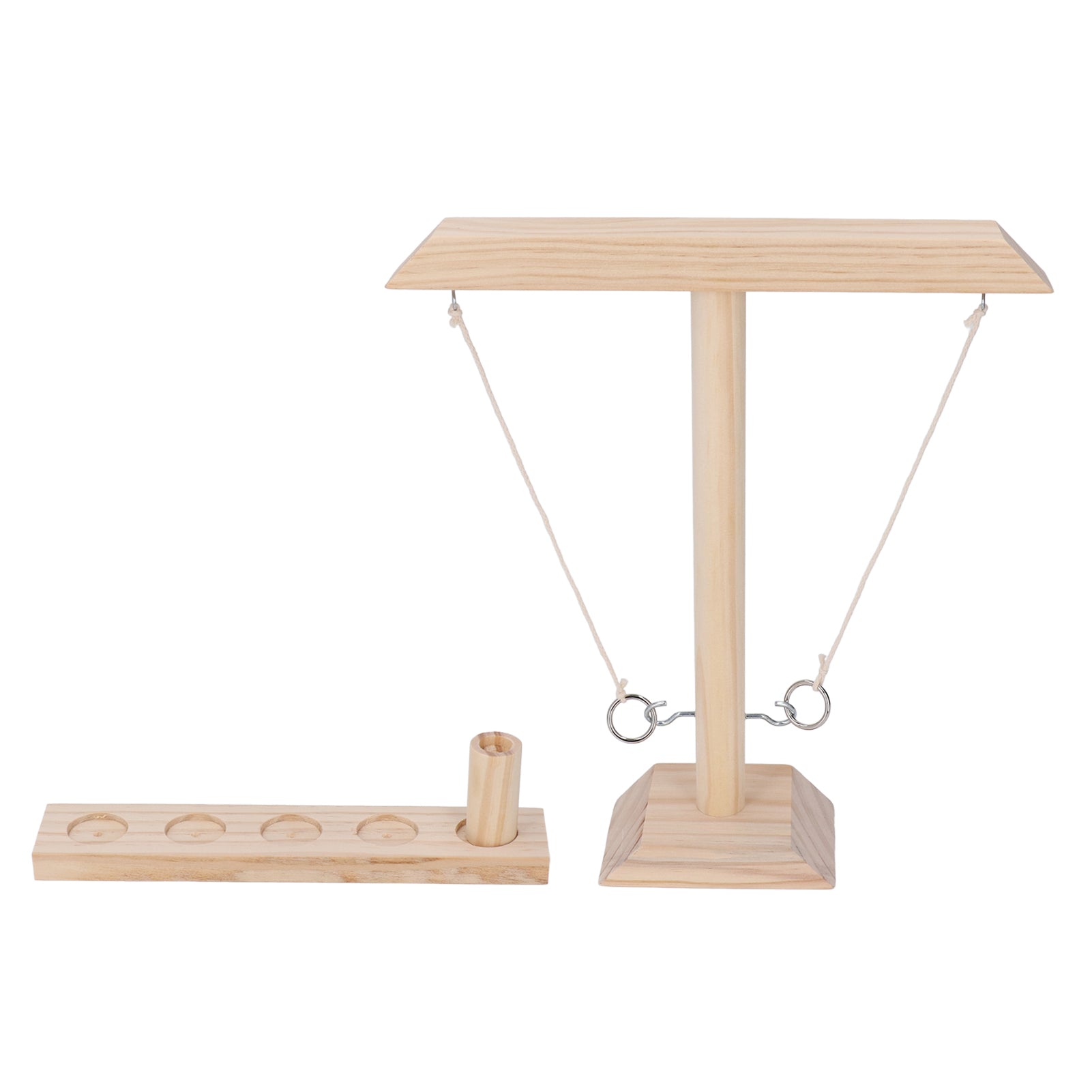 Hook and Ring Game Beautiful Wooden Interactive Desktop Toss Game for Adults Children