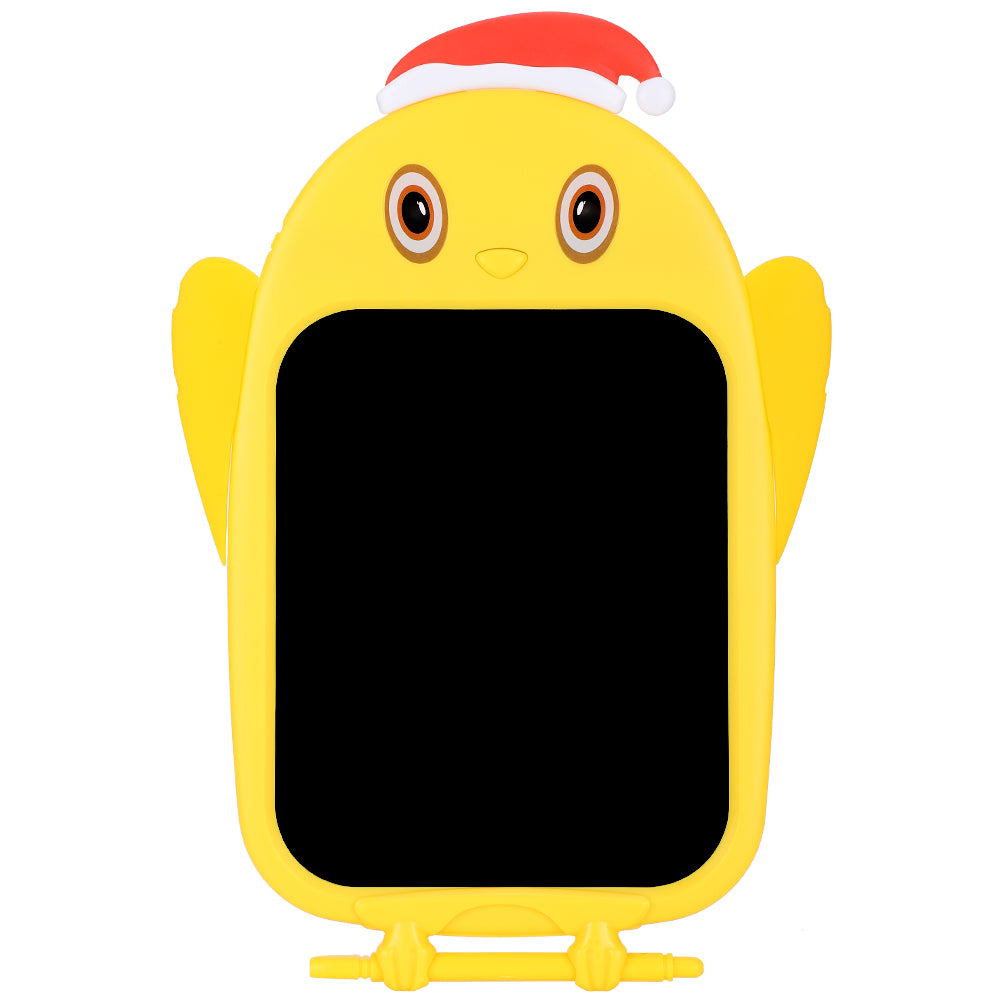 LCD Writing Tablet Christmas Hat Cartoon Owl Shape Children Yellow Drawing Graffiti Board