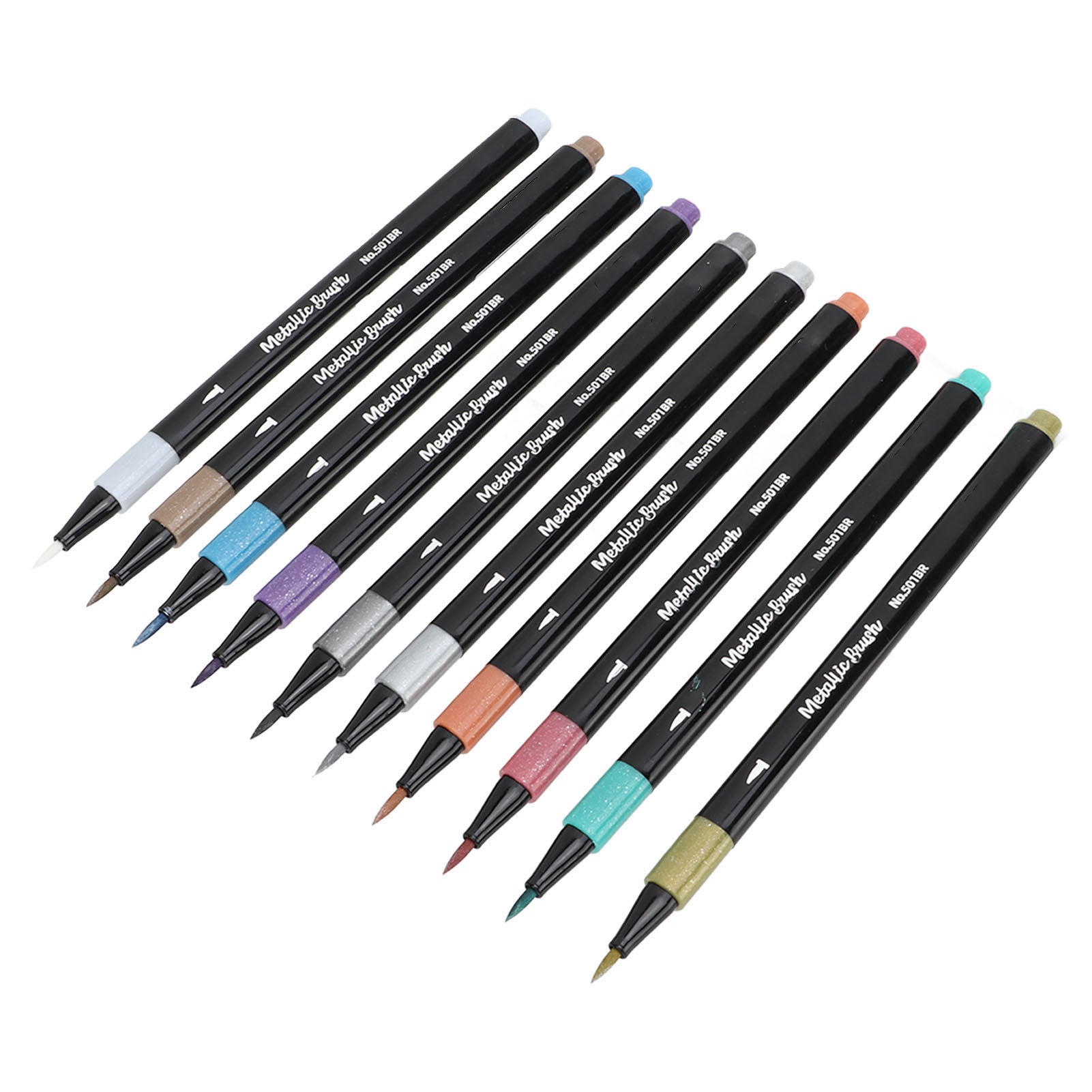 10 Colors Metallic Marker Pens Smoother Painting Bright Colors DIY Paint Markers for Anime Design Coloring Gifts