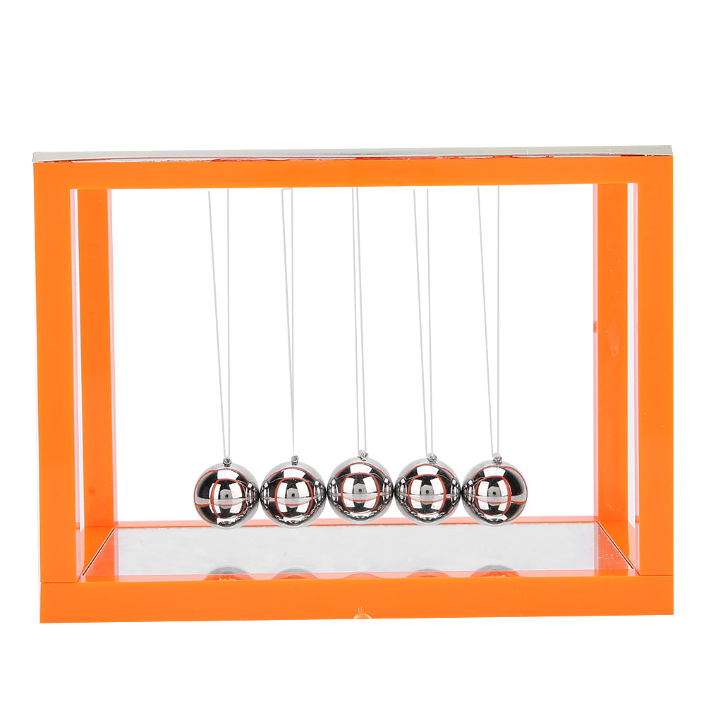 Pendulum Ball Decoration Craft Children Toy Gift Educational Science Tool with MirrorOrange