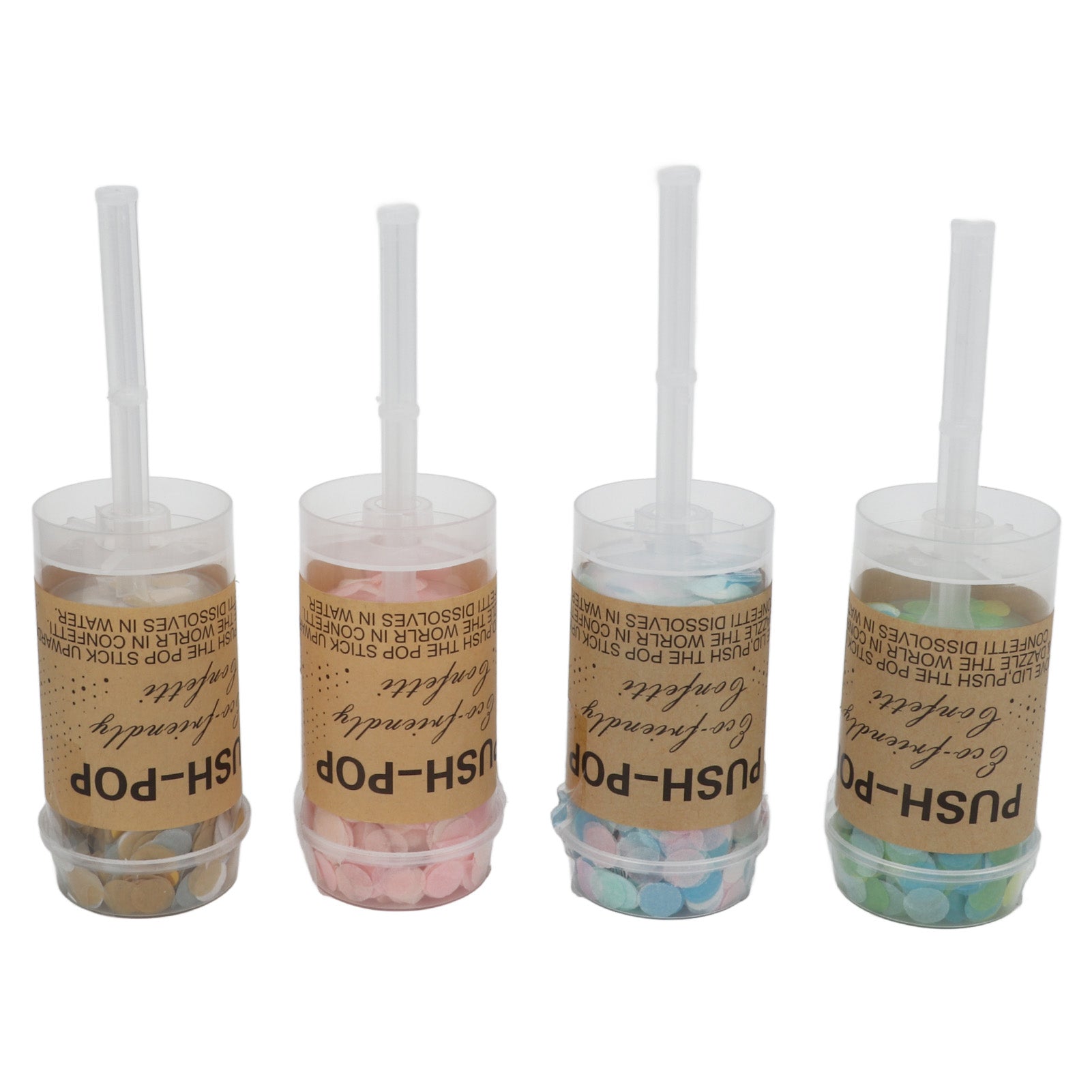 4 Pcs Blue Confetti Poppers Colorful Confetti Mini Handheld Poppers for Birthday Party Wedding Graduation Ceremony