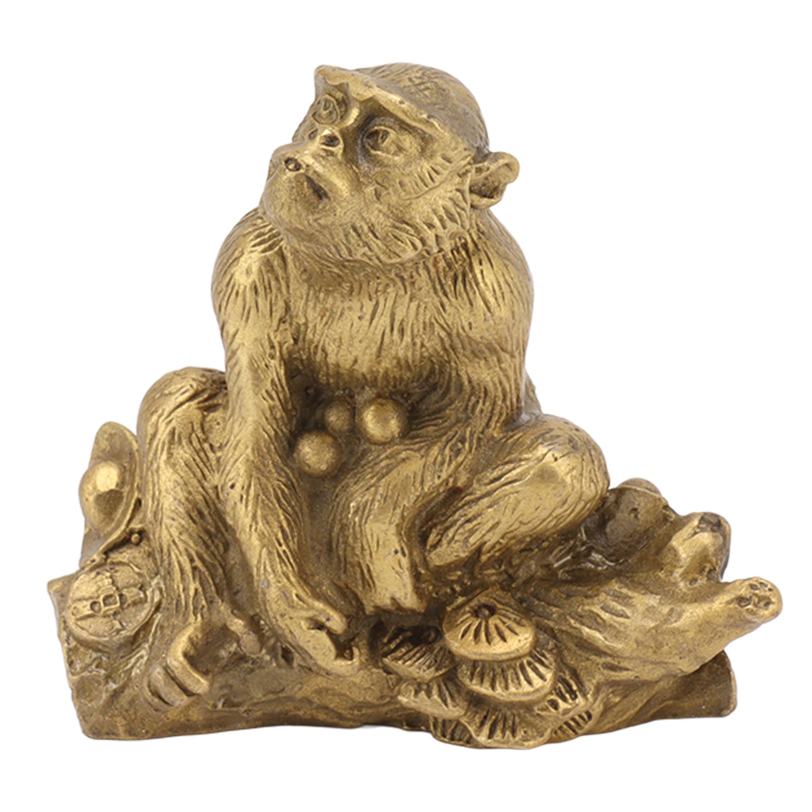 Brass Monkey Statue Chinese Zodiac Handmade Home Decor Collectibles Figurine Ornament
