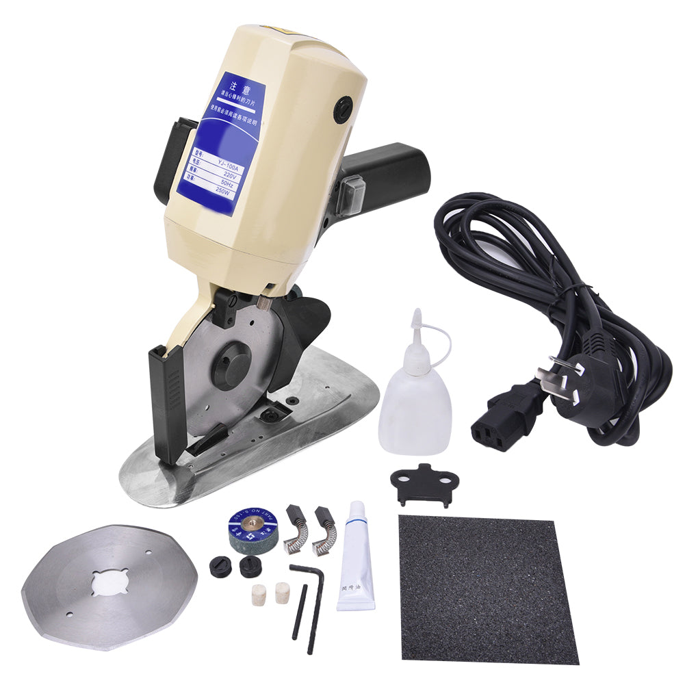 YJ-100A Electric Scissors Handheld Round Blade Cloth Cutting Machine   Sewing Accessory