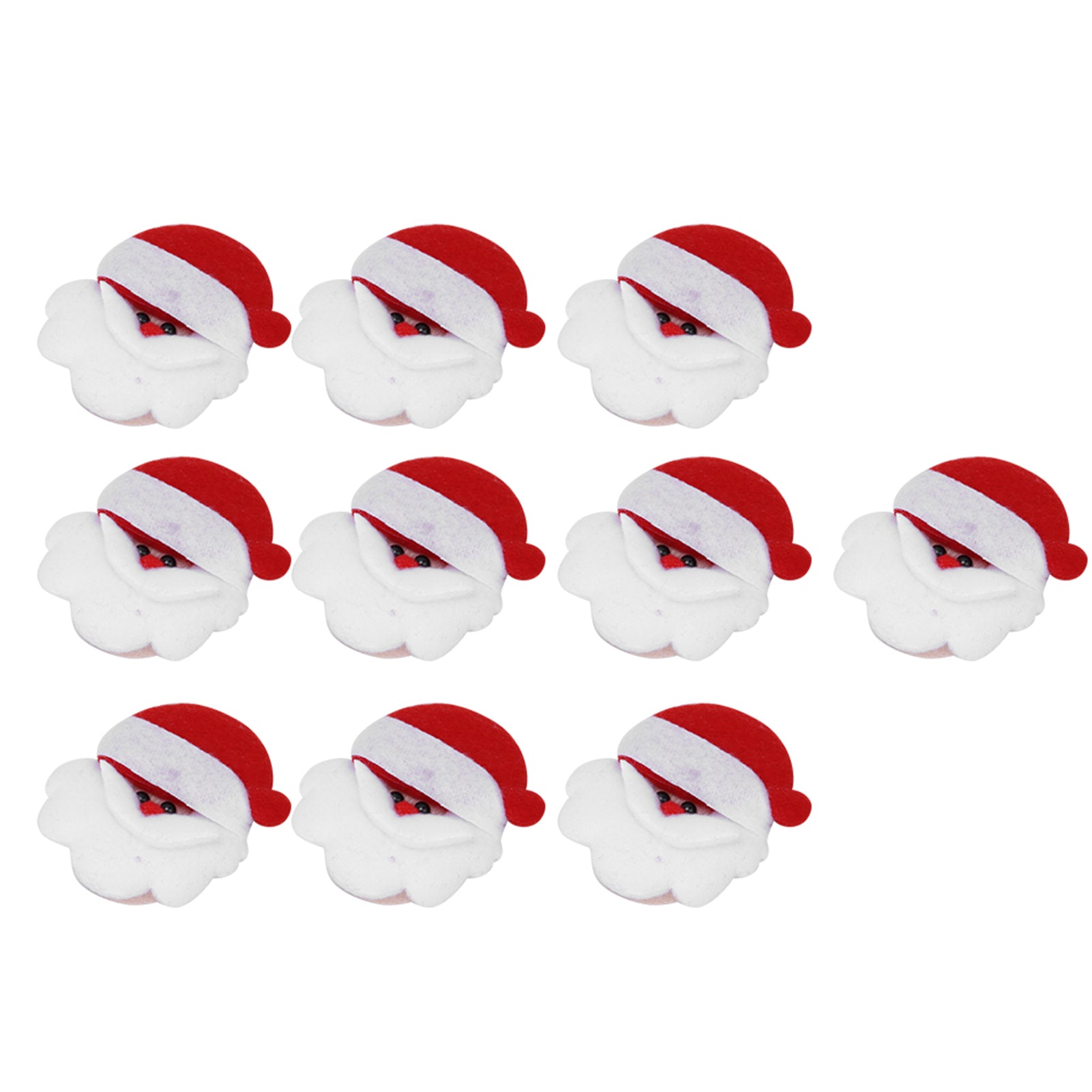 10Pcs Christmas Clothes Patches NonWoven Fabric Santa Claus Festival Decoration(Santa Claus )