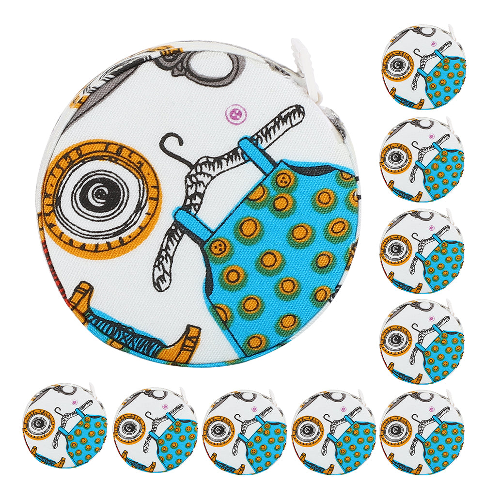 10pcs Tape Measure Portable Retractable Ruler Cloth Body Tape Measure Tailor Sewing Tool