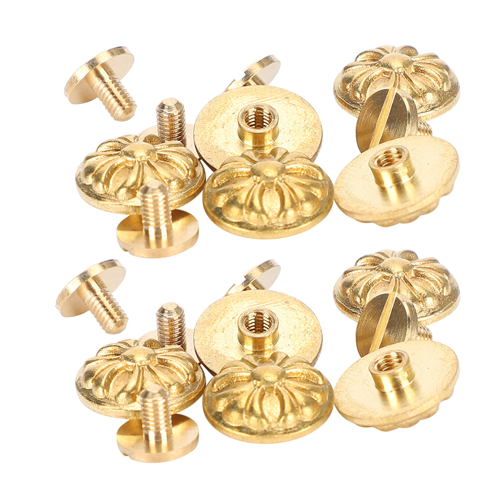 10 Sets Rivets Studs Screw 13mm Chrysanthemum Leathercraft Button Decoration DIY Accessories
