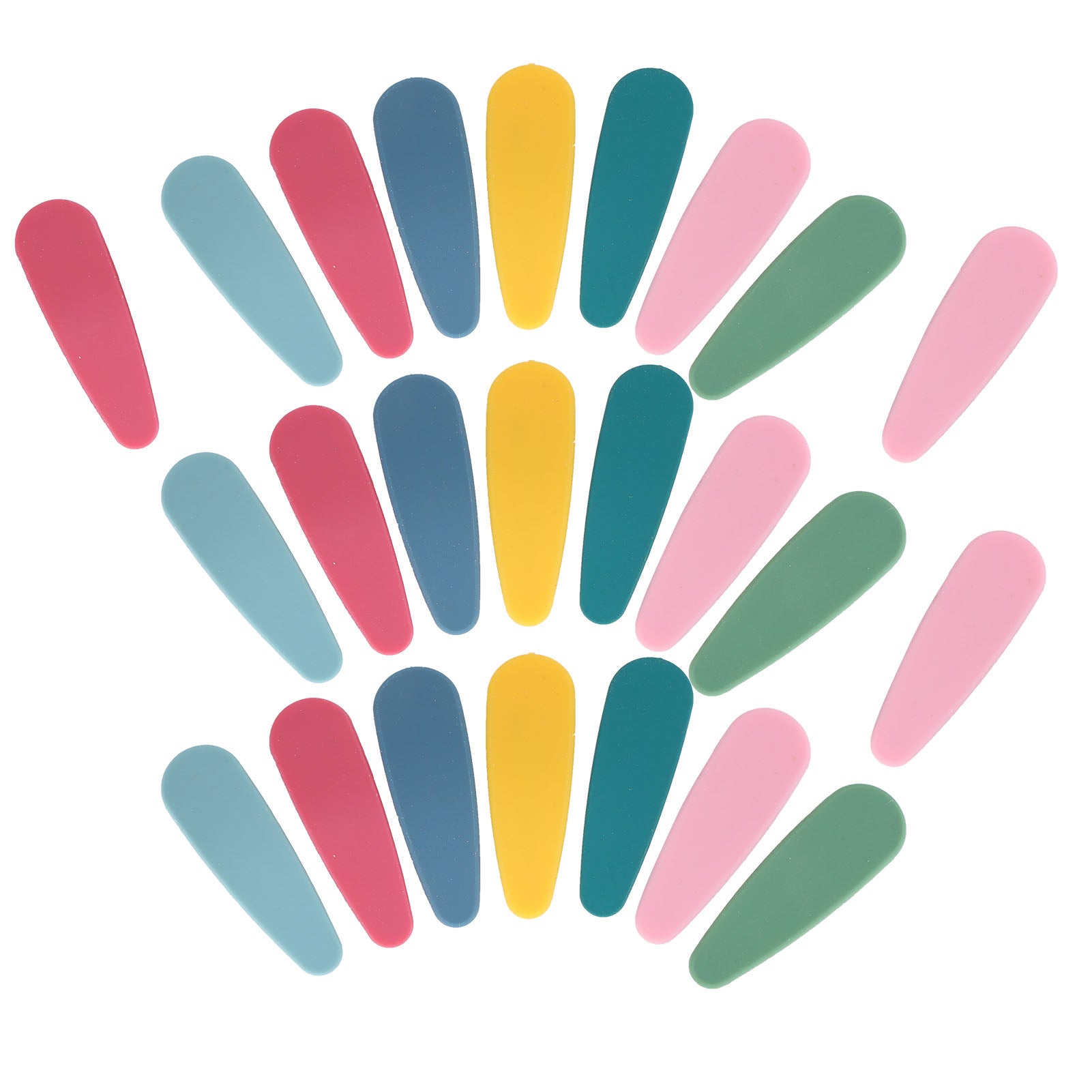 24Pcs Hair Clip Frosted Snap Bangs Fixed Hairstyle Decoration Hairpin Color Headdress