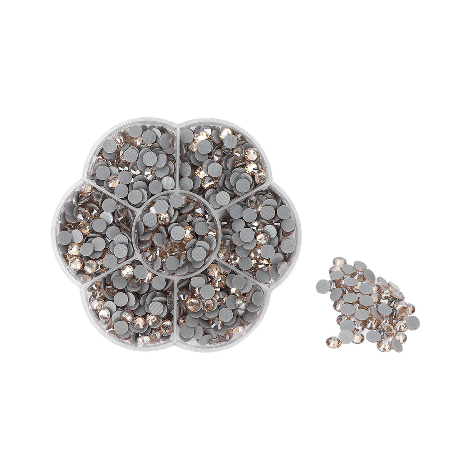 1000Pcs Rhinestones Shiny Transparent Decorative Nail Art Supplies for Girls WomenJM201 Golden