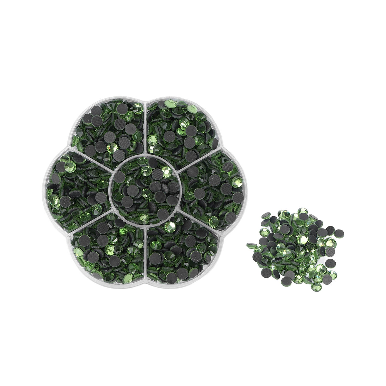 1000Pcs Rhinestones Shiny Transparent Decorative Nail Art Supplies for Girls WomenJM201 Light Green