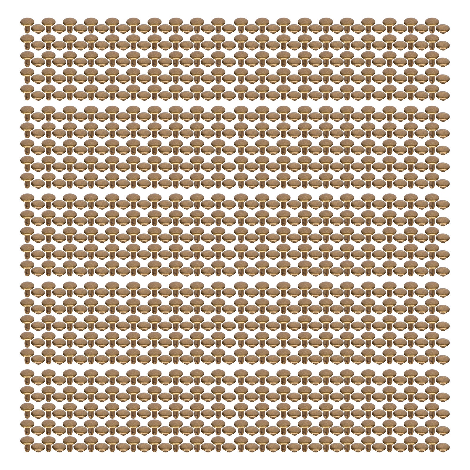 500 Sets Leather Rivets 8x8mm Electroplating Process High Hardness Iron DIY Double Sided Rivets for Hat Clothing Bronze