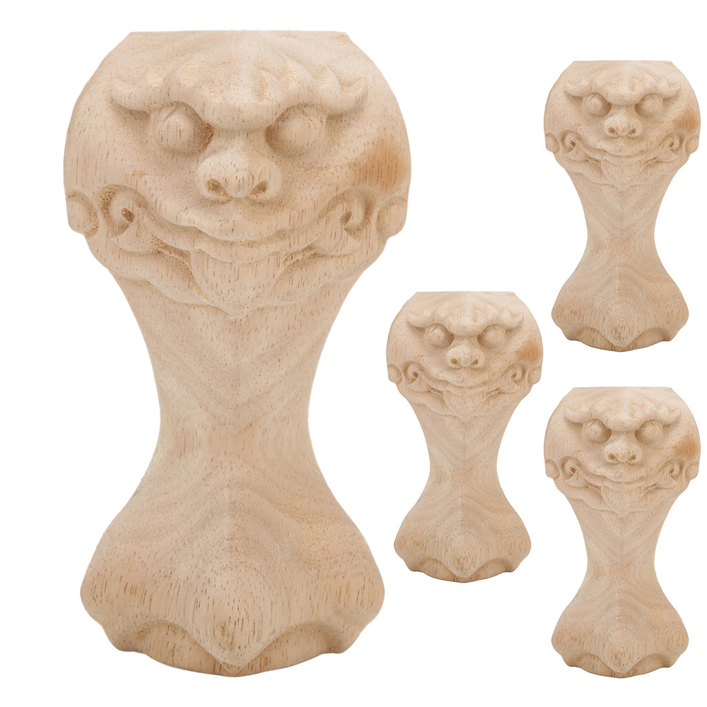 Solid Wood Carved Furniture Foot Leg for Sofa Coffee Table TV CabinetC