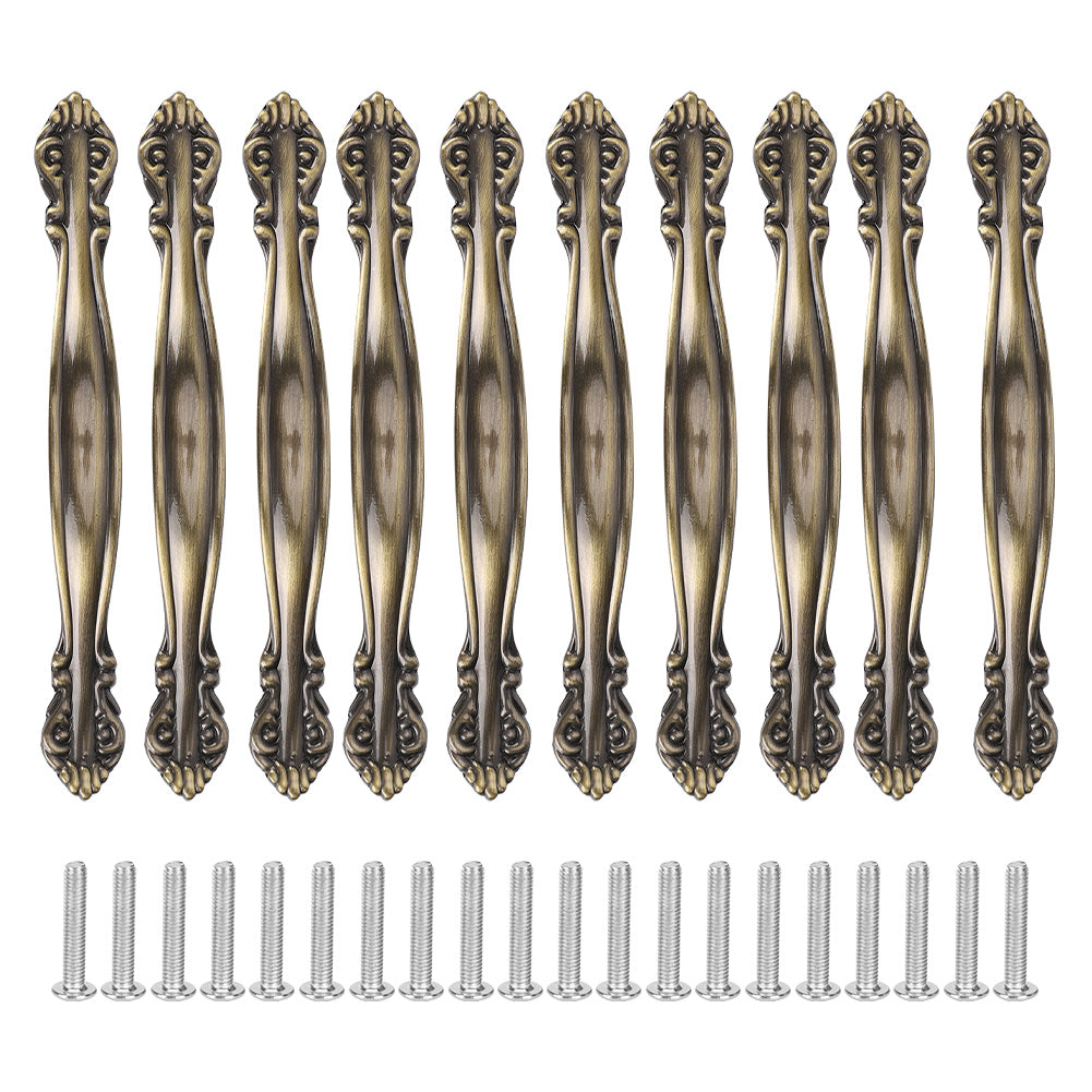 10 Sets Bronze Tone Handle Pull Cabinet Hardware for Dresser Drawer Wardrobe Home Office