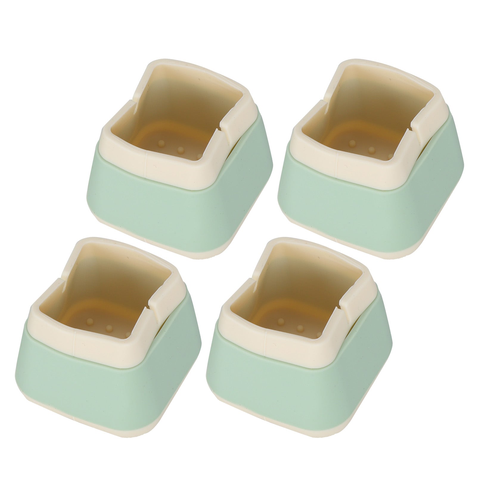 4Pcs Silicone Furniture Protectors 3.3x3.9x3.9cm NonSlip Chair Table Foot Covers Caps(Green )