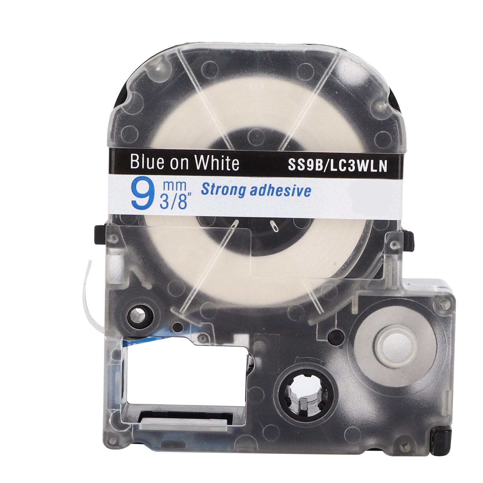 Label Tape AbrasionResistant AntiCorrosion Label Maker Tape for KING JIM Labeling Machine SR230C SR230CH SR530C(Blue On White )