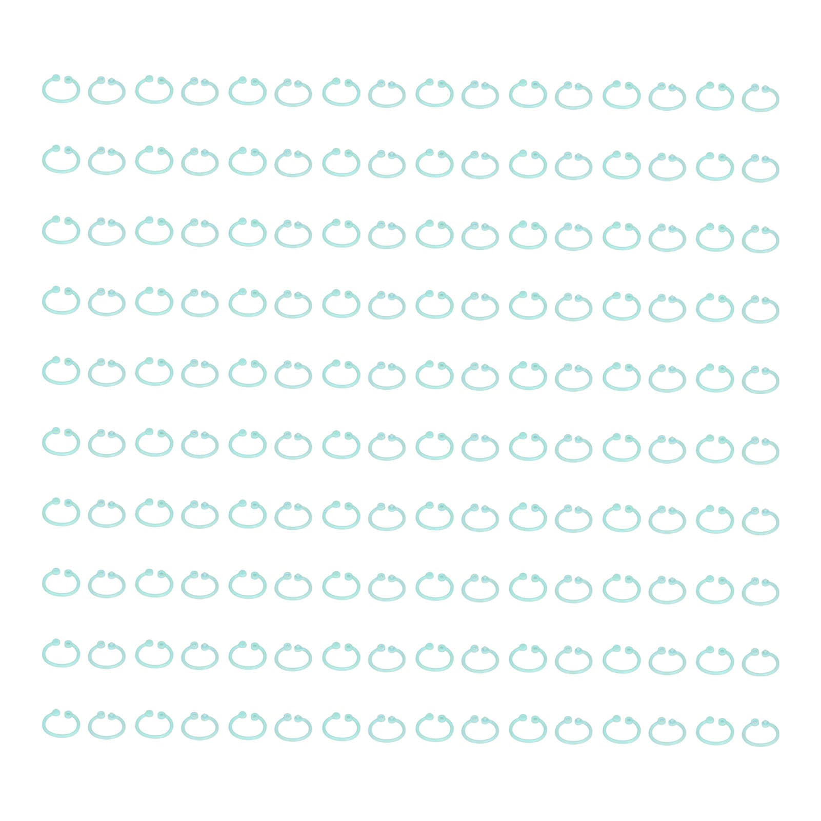 160Pcs Binder Rings PE Material Durable Easy Operation Wide Application Book Rings for Keys DocumentHYH-15(Green)