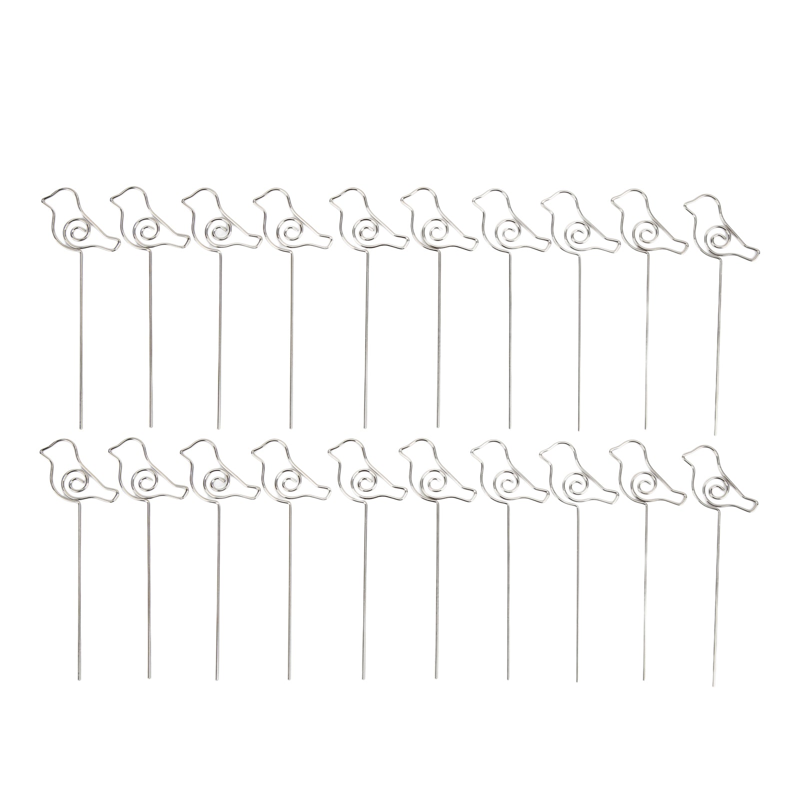 20Pcs Place Card Holder Unique Design Durable Premium Metal Anti Oxidation Wide Application Name Card ClipsBird