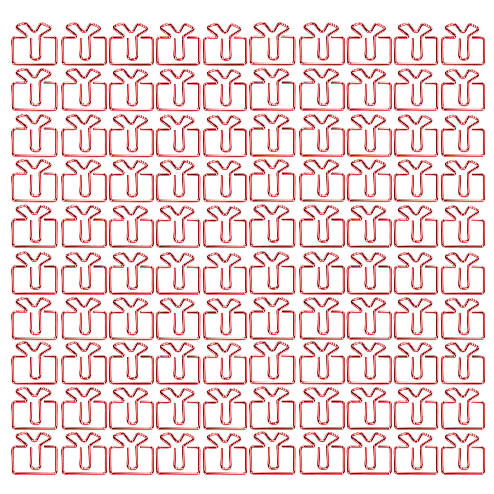 100 Pcs Shaped Paper Clips Metal Cute Style Light Portable Office Clips for Document File Classification