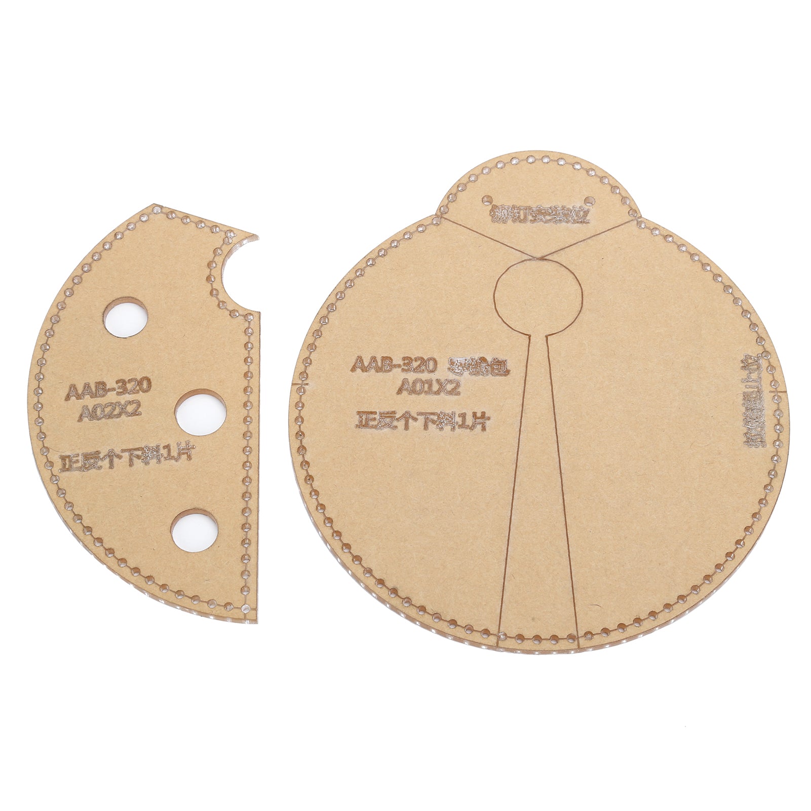 2Pcs Acrylic Wallet Template Plexiglass HandMade DIY Ladybug Pattern Leather Card Bag