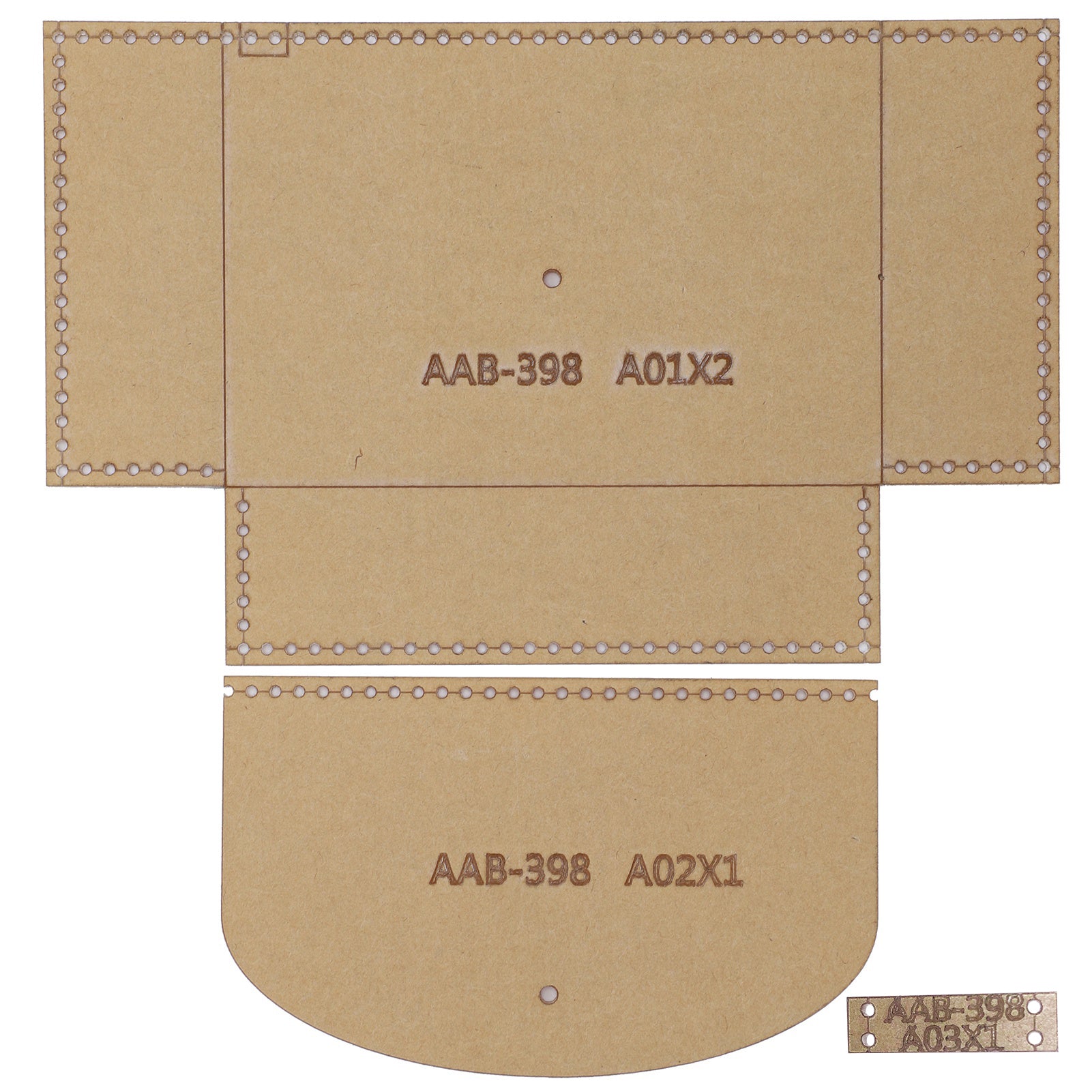 3Pcs Acrylic Template Coin Purse DIY Leather Pattern Wallet Mold Craft Tools Accessories