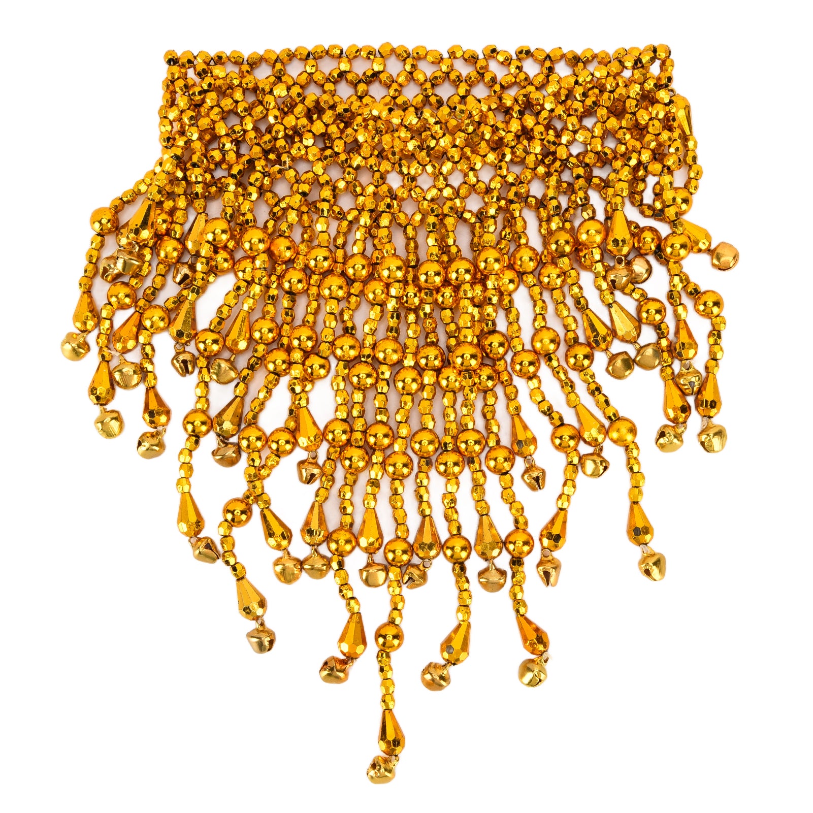 Belly Dance Necklace Beaded Exquisite Beautiful Shiny Decorative Jewelry Clothing AccessoriesGold