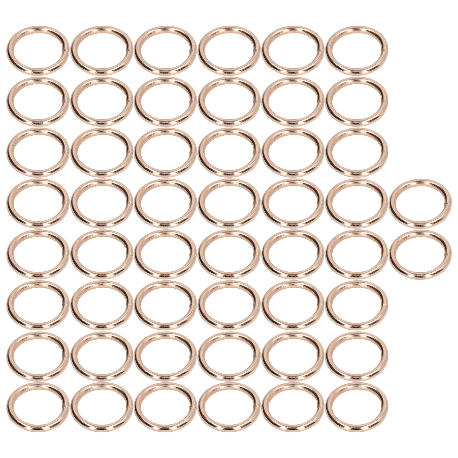 50Pcs Metal Rings 15x3mm Iron Material Sturdy Durable Multifunctional Exquisite O Rings MetalGold