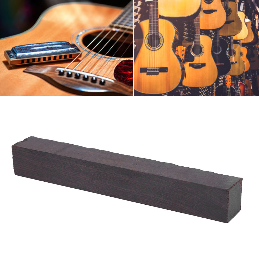 DIY Handicraft Musical Instrument Handle Black Ebony Wood Acoustic Guitar Accessories1pc 150x20x20mm