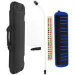 Melodica 32 Key Wind Musical Instrument Suitable for Beginner Practice Bag F32s(Blue )