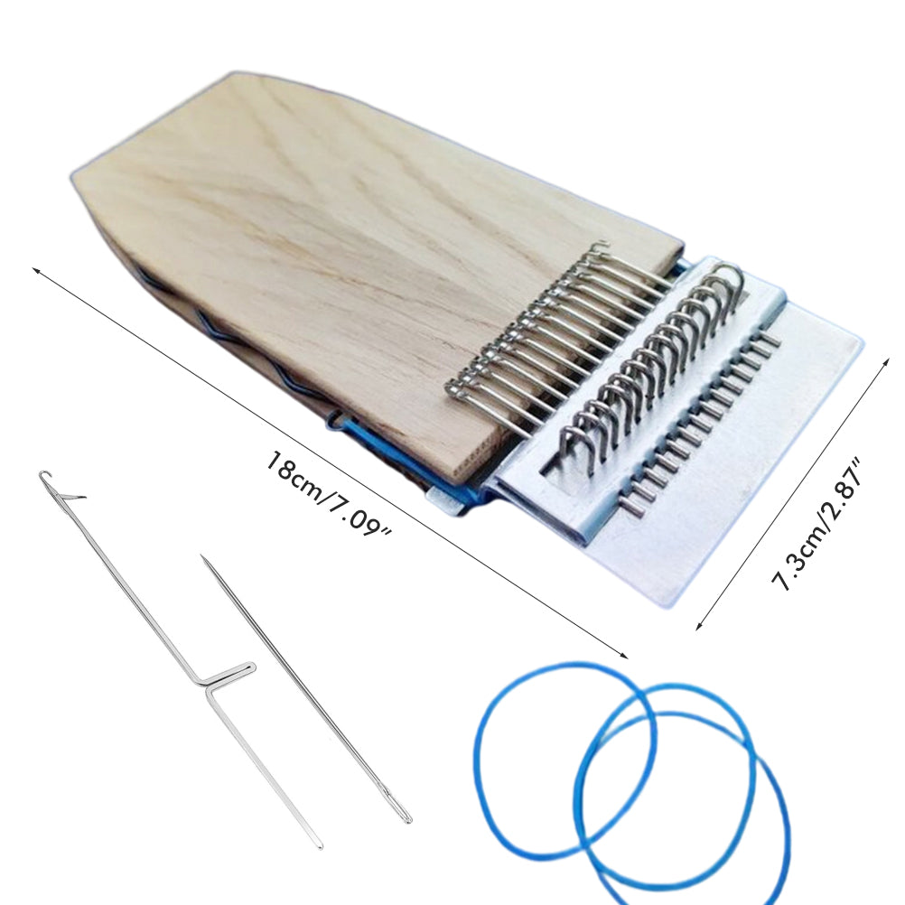 Darning Loom Small Weaving Loom Kit Wooden  Weave Tool DIY Beautiful Weaving Arts on Clothes Socks
