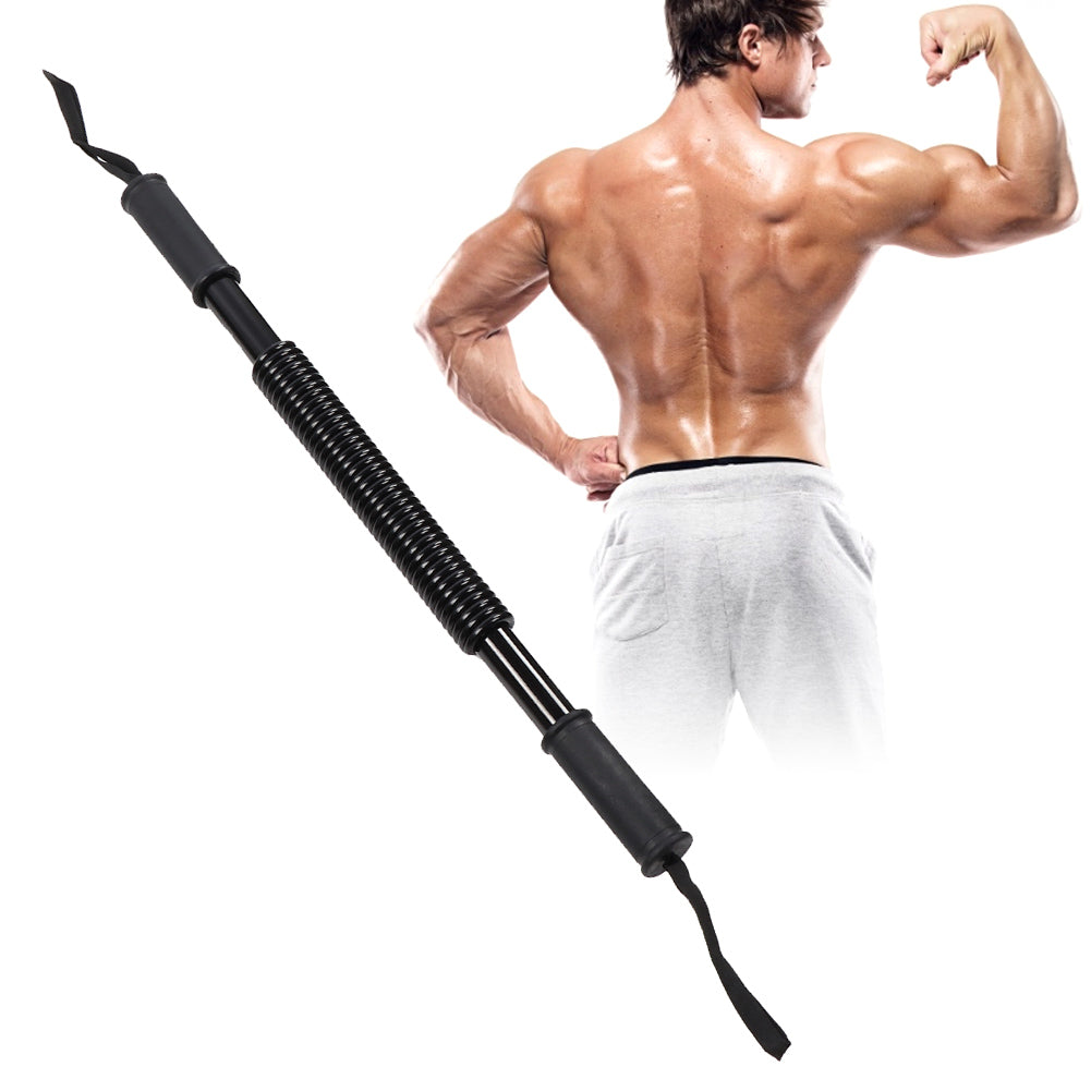 Arm Power Exerciser Spring Forearm Strength Muscle Trainer Chest Expander Gym EquipmentBlack 30KG