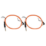 2pcs Tattoo Clip Cord DC Interface Bend Head Stable Transmission 1.8m Length 2.2mm Diameter Tattoo Machine Cable Orange