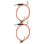 2pcs Tattoo Clip Cord DC Interface Bend Head Stable Transmission 1.8m Length 2.2mm Diameter Tattoo Machine Cable Orange