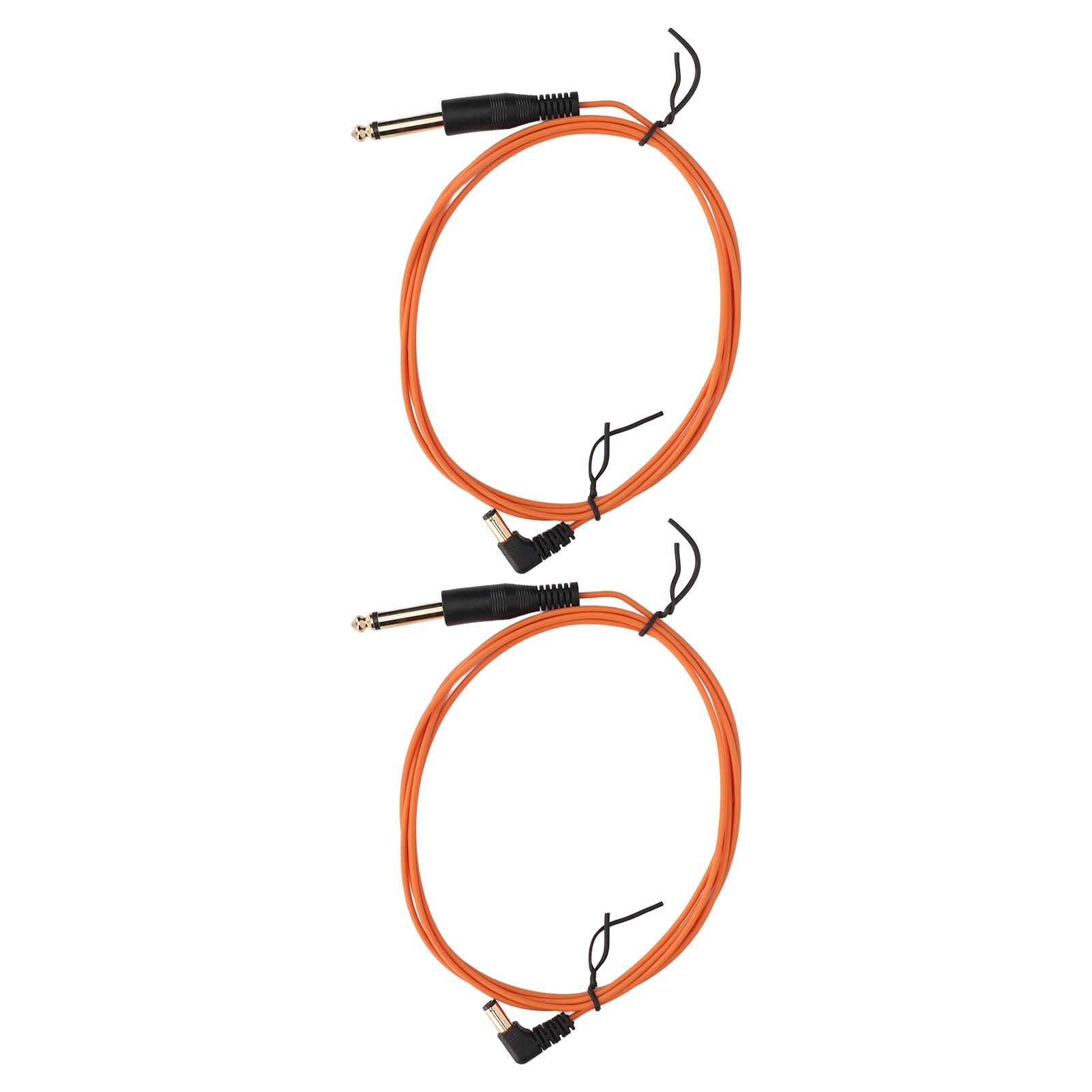 2pcs Tattoo Clip Cord DC Interface Bend Head Stable Transmission 1.8m Length 2.2mm Diameter Tattoo Machine Cable Orange