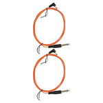 2pcs Tattoo Clip Cord DC Interface Bend Head Stable Transmission 1.8m Length 2.2mm Diameter Tattoo Machine Cable Orange