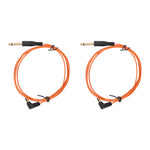 2pcs Tattoo Clip Cord DC Interface Bend Head Stable Transmission 1.8m Length 2.2mm Diameter Tattoo Machine Cable Orange