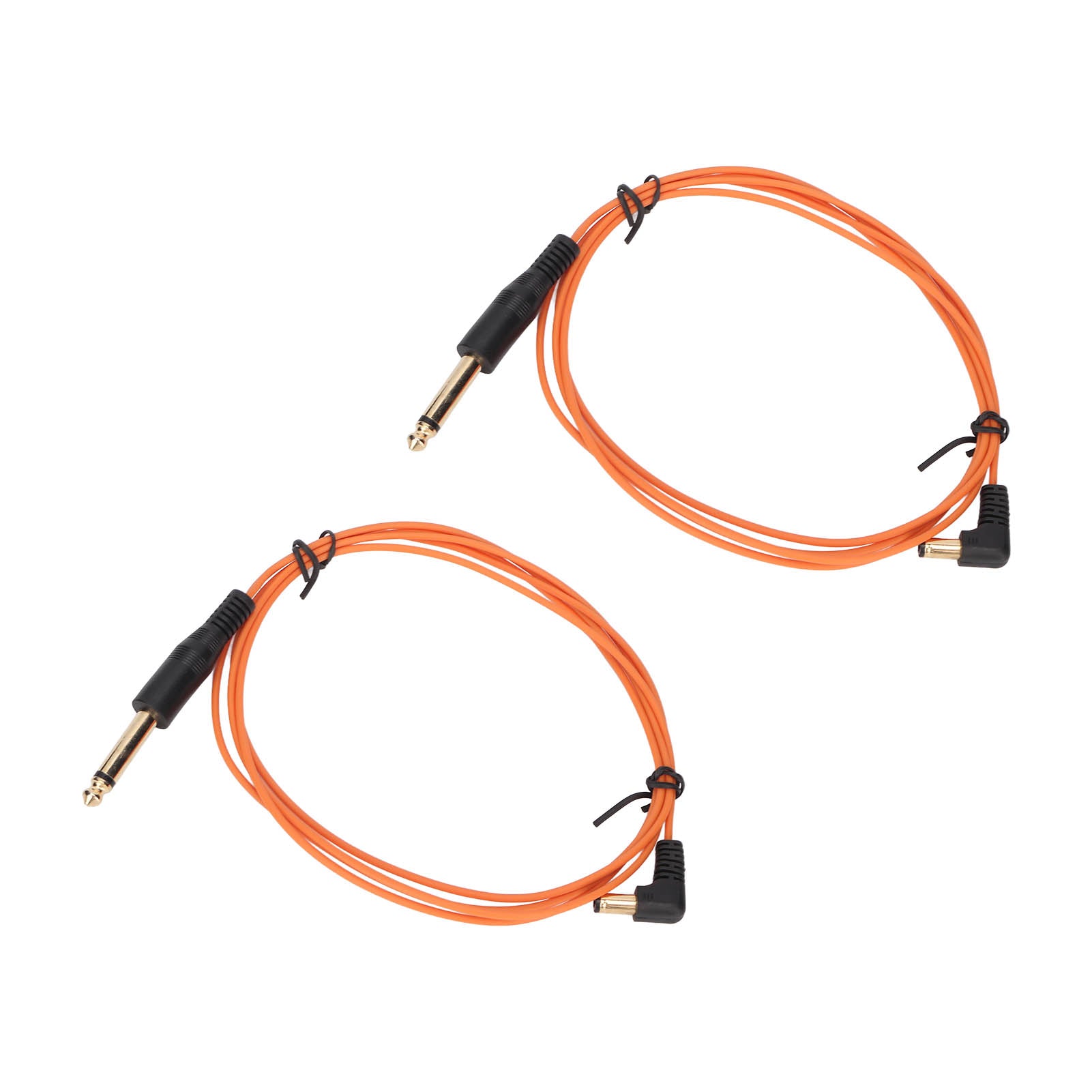 2pcs Tattoo Clip Cord DC Interface Bend Head Stable Transmission 1.8m Length 2.2mm Diameter Tattoo Machine Cable Orange