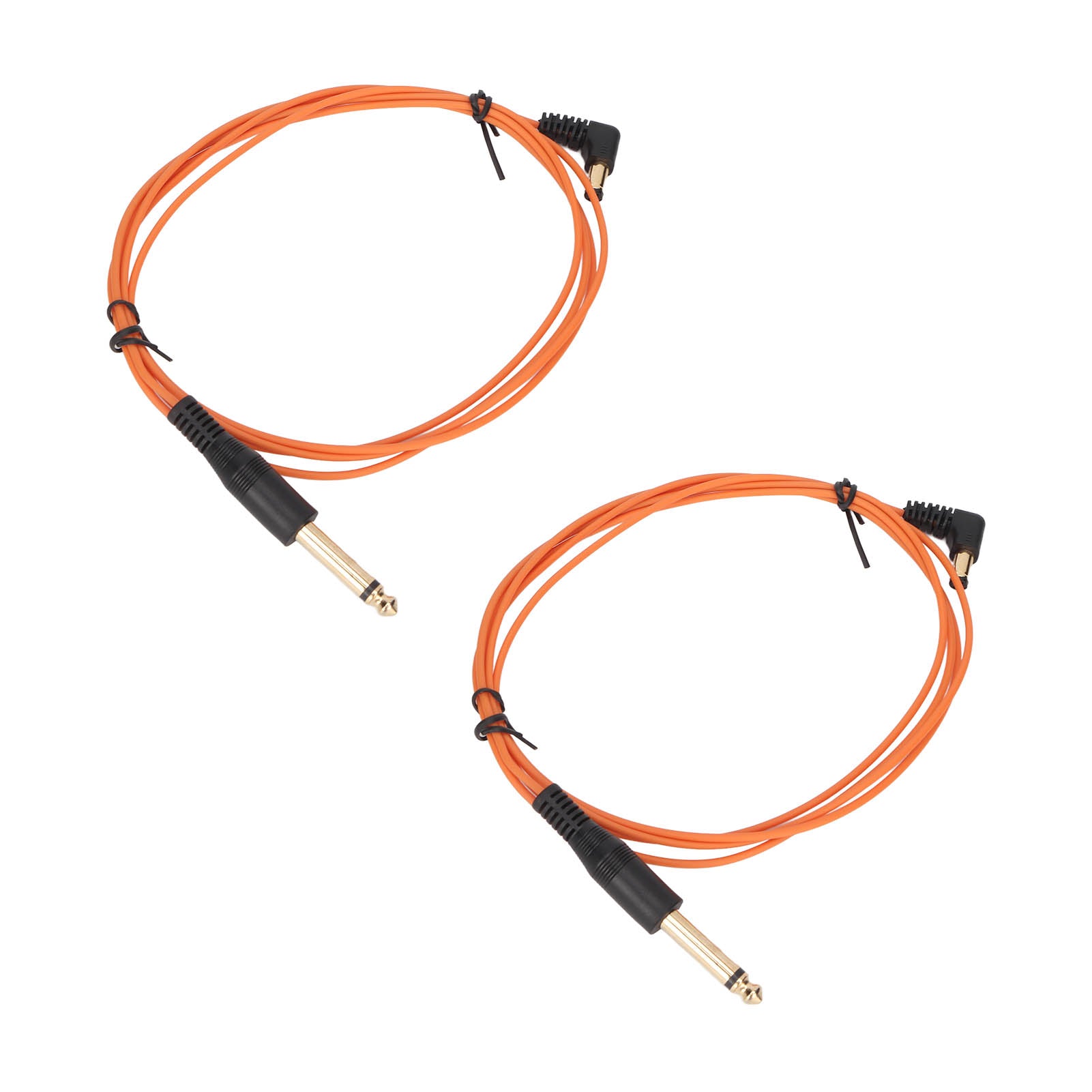 2pcs Tattoo Clip Cord DC Interface Bend Head Stable Transmission 1.8m Length 2.2mm Diameter Tattoo Machine Cable Orange