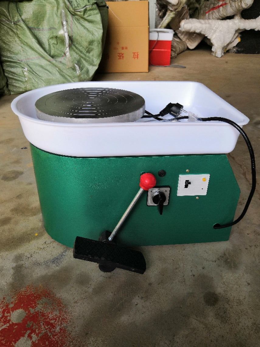 350W Green Pottery Wheel Machine Ceramic Throwing Shaping Tool with Lever Pedal (, )
