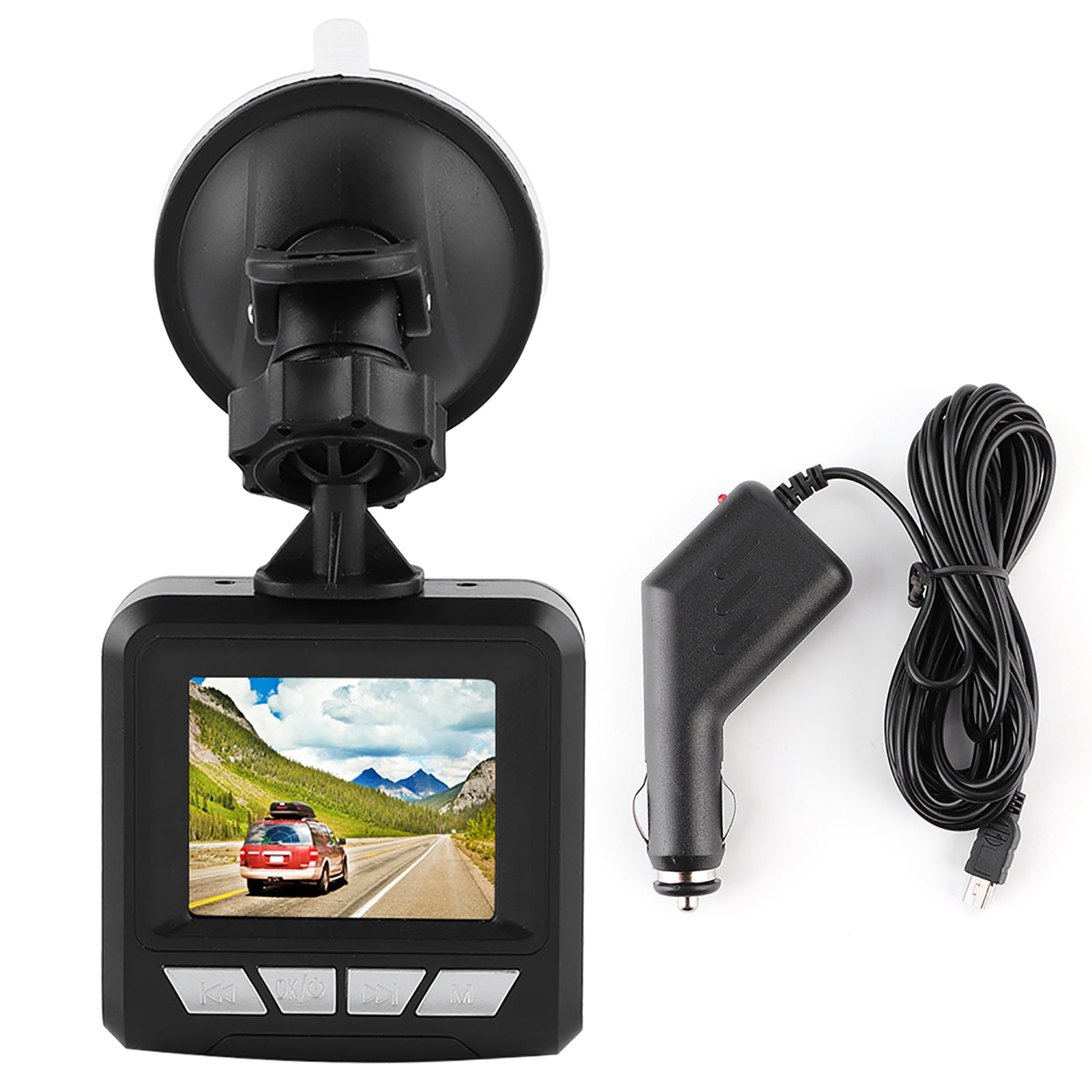 2.4in 720P Car Driving Recorder High Definition LCD Display DVR Loop Recording 170° Wide Angle Dashcam