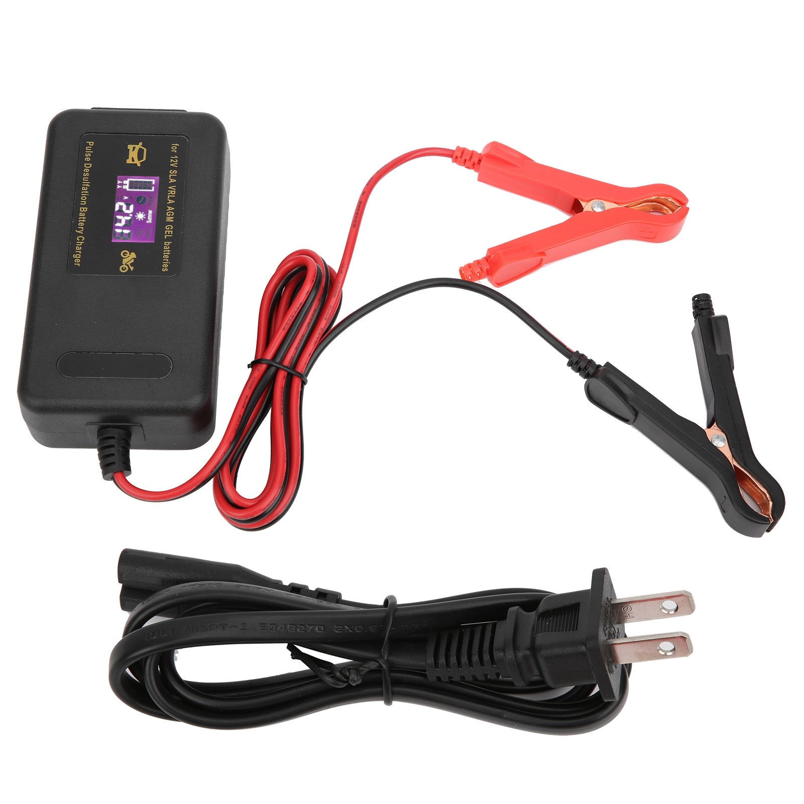 Car Battery Charger 12V 4A Motorcycle Intelligent Repair Automatic Charging