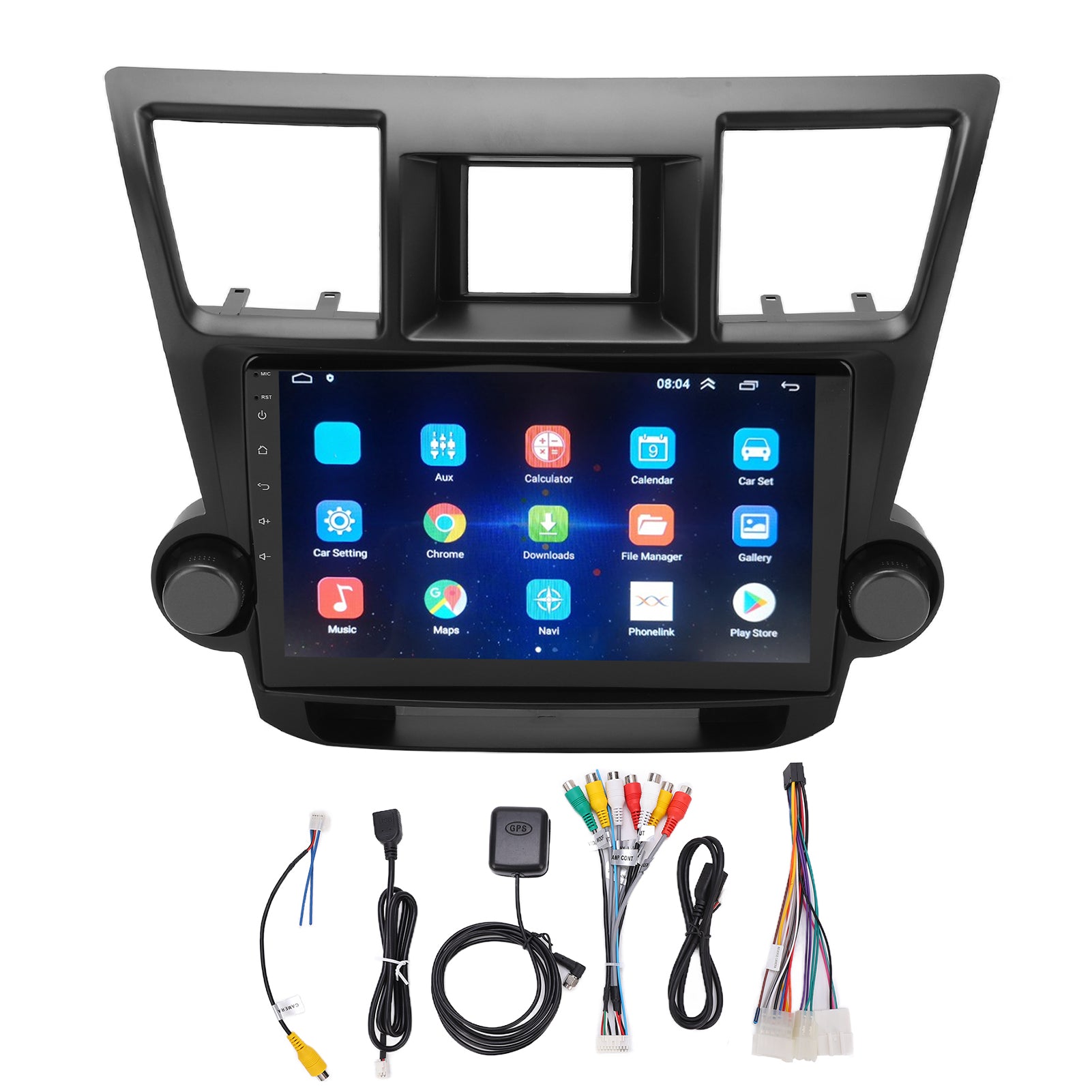 10.1in GPS Navigator Car Navigation System WiFi Radio Audio Stereo Player Replacement for Highlander 0813(1+16G )