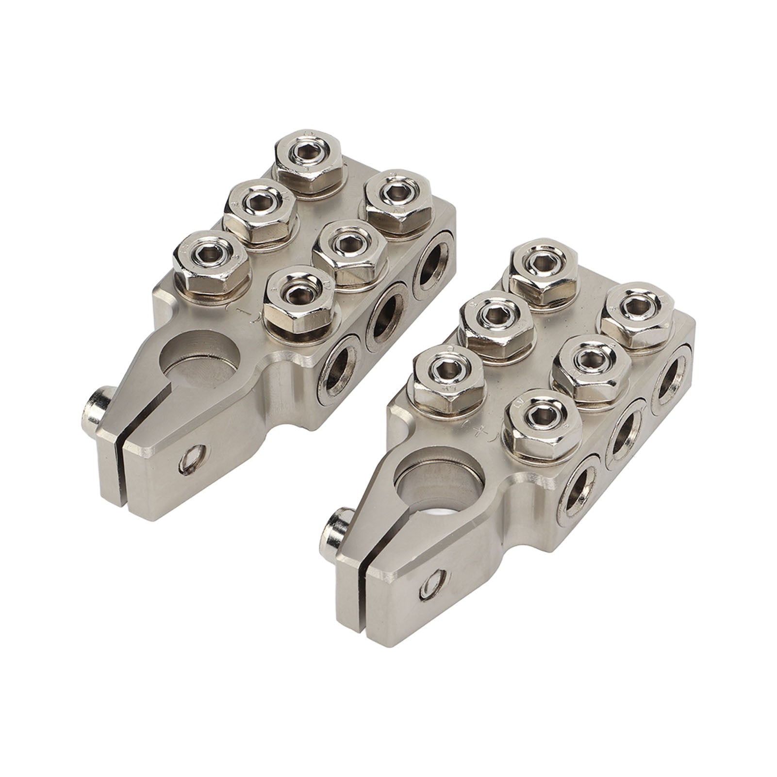 1 Pair Positive Negative 12 Way Heavey Duty Battery Terminals Clamps Lead Acid Battery Post Connector for Car