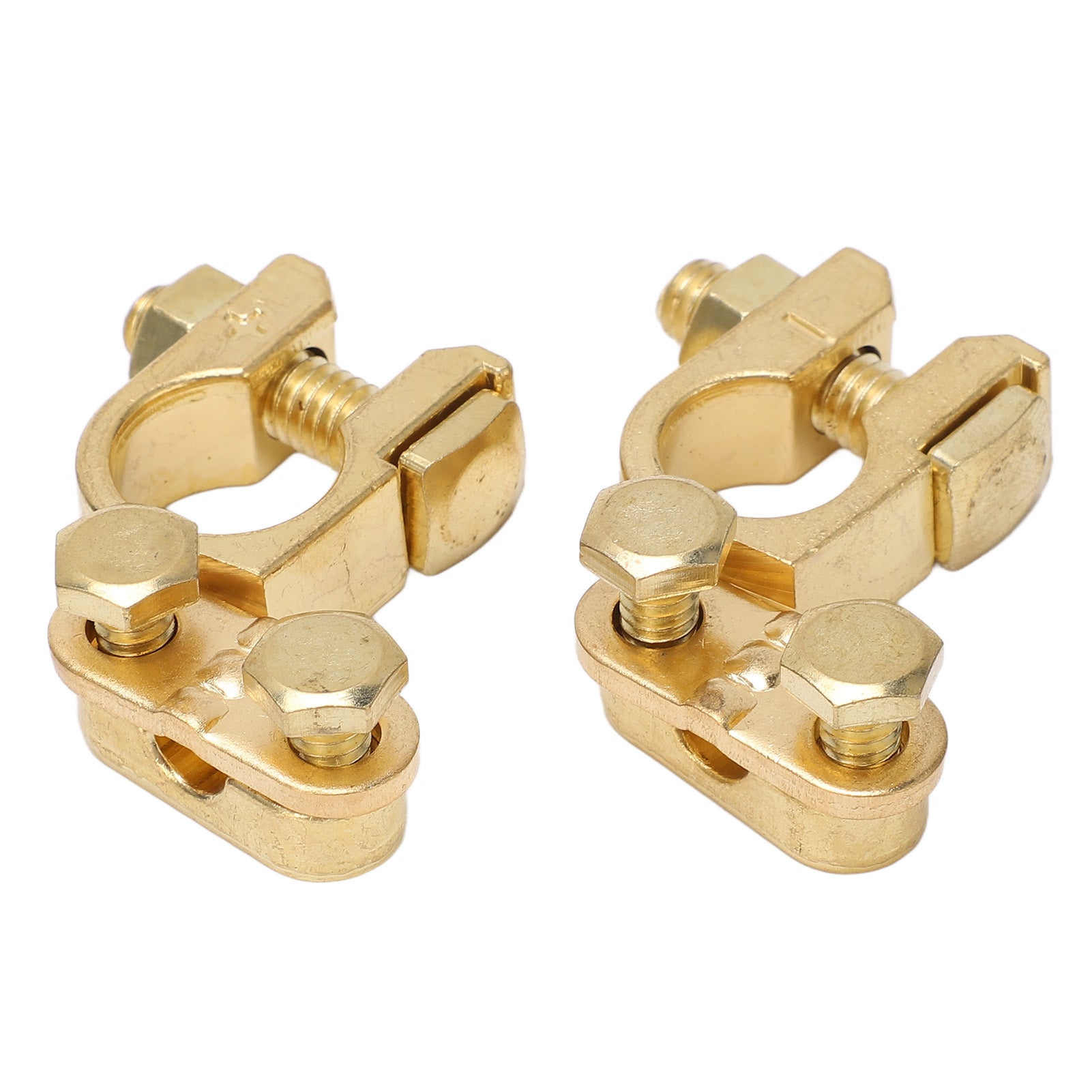 2pcs Car Battery Connector Brass Positive Negative Battery Terminal For RV ATV Boat